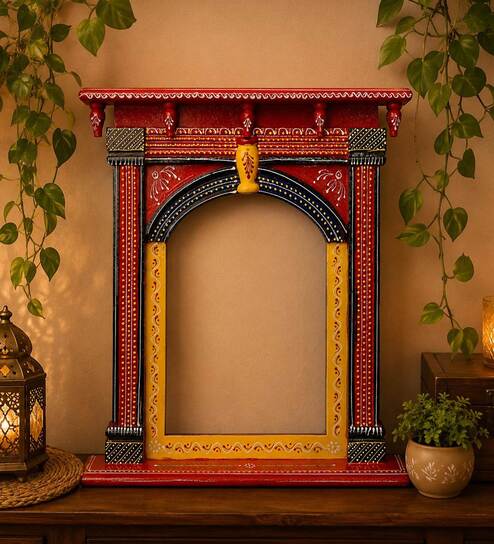 MDF Handpained Rajasthani 15*17 Jharokha Frame in Multi Color