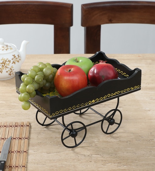 MDF Trolly Serving Tray Hand-Painted For Kitchen/Table & Home