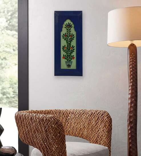 Blue Mdf Wall Hanging Decorative Showpiece Frame