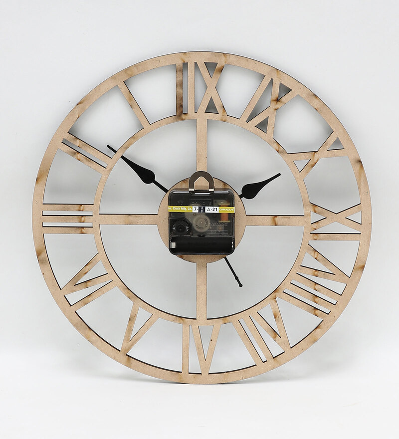 Buy Mdf And Acrylic Analog Roman Wall Clock By Tangy Oak Online Modern Wall Clocks 2413