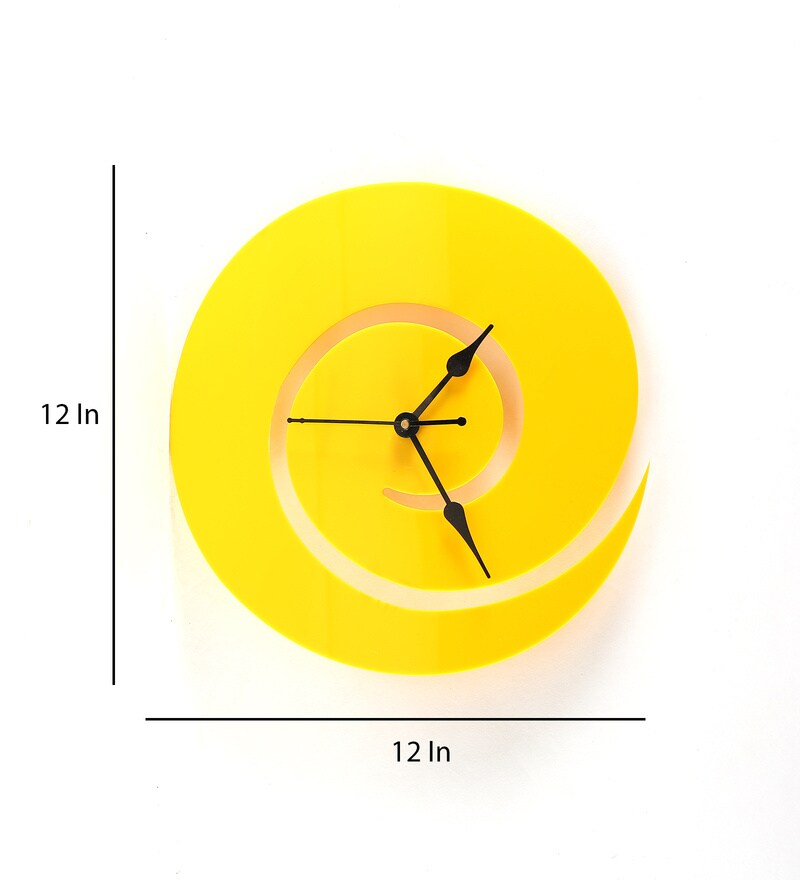 Buy MDF And Acrylic Analog Volu Wall Clock by Tangy Oak Online Modern