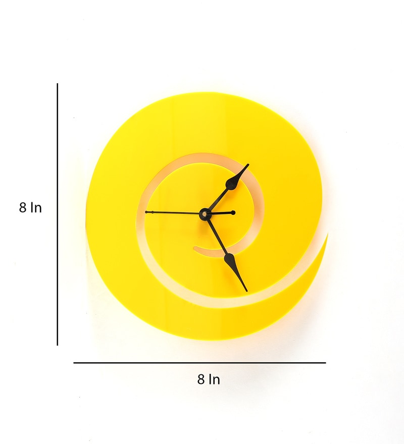 Buy MDF And Acrylic Analog Volu Wall Clock by Tangy Oak Online Modern
