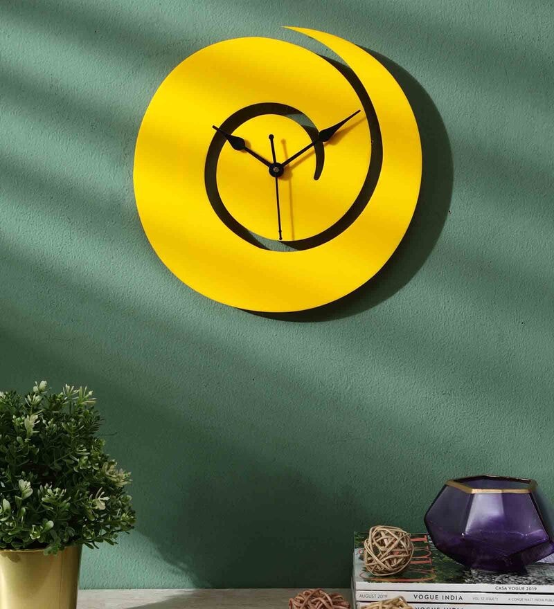 Buy MDF And Acrylic Analog Volu Wall Clock by Tangy Oak Online Modern