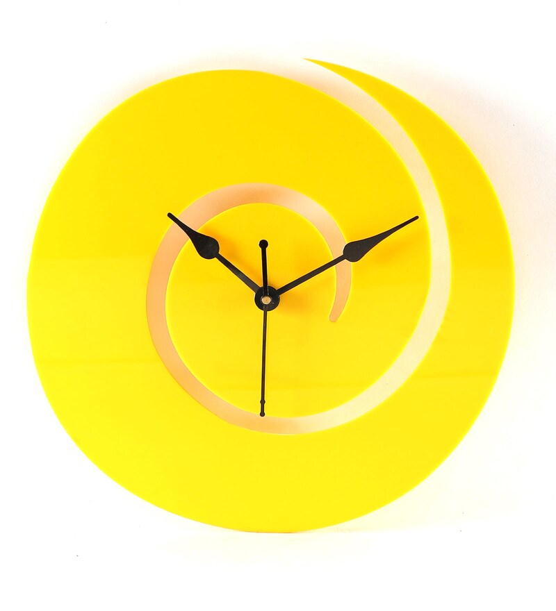 Buy MDF And Acrylic Analog Volu Wall Clock by Tangy Oak Online Modern