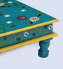 MDF & Mango Wood Blue Handpainted Chowki