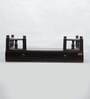 Mdf & Sheesham Wood Pooja Shelf In Brown