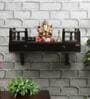 Mdf & Sheesham Wood Pooja Shelf In Brown