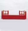 MDF & Sheesham Wood Pooja Shelf In Red
