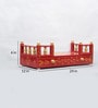 MDF & Sheesham Wood Pooja Shelf In Red