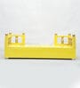 MDF & Sheesham Wood Pooja Shelf In Yellow
