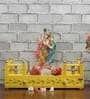 MDF & Sheesham Wood Pooja Shelf In Yellow