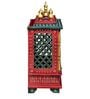 Brown MDF & Wood Floor Rested Mandir With Door