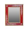 Red MDF Knack Wall Mirror