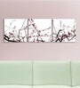 MDF 3-Panel Flower Branches Wall Decor