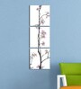 MDF 3-Panel Flower Stem Wall Decor