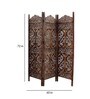 MDF 72 x 60 Inch 3 Panel Room Divider