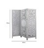 MDF 72 x 60 Inch 3 Panel Room Divider