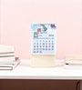 MDF Base 12 Months 2026 Desk Calendar Floral Print for Home & Office