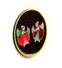 Mdf Black Colour Handpainted Dancing Lady Wall Hanging Round Plate