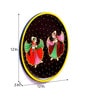 Mdf Black Colour Handpainted Dancing Lady Wall Hanging Round Plate
