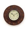 Brown MDF Carved Wall Clock