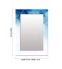 MDF Rectangle Wall Mirror in Blue colour