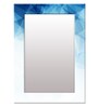 MDF Rectangle Wall Mirror in Blue colour