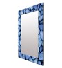 MDF Rectangle Wall Mirror in Blue colour