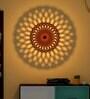 MDF Geometric Style Shadow Wall Light In Brown