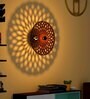 MDF Geometric Style Shadow Wall Light In Brown