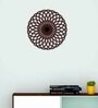 MDF Geometric Style Shadow Wall Light In Brown