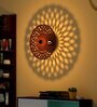 MDF Geometric Style Shadow Wall Light In Brown
