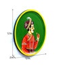 Mdf Green Colour Handpainted King Wall Hanging Round Plate