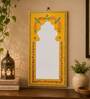 MDF Handpained Rajasthani 12*24 Jharokha Frame in Yellow Color