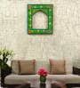 Mdf Handpainted Rectangle Green Colour Frame