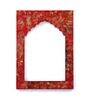 Mdf Handpainted Rectangle Red Colour Frame