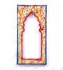 Mdf Handpainted Rectangle White Colour Frame