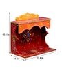 Brown MDF & Wood Wall Mounted Mandir Without Door