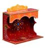 Brown MDF & Wood Wall Mounted Mandir Without Door