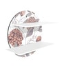 MDF Printed Muted Colored Circular Wall Shelf With White Plates