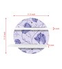 MDF Purple Printed Floral Collection Circular Wall Shelf with White Plates