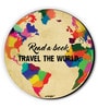 MDF Read A Book Travel The World Fridge Magnet