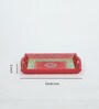 MDF Red Serving Tray Set-Hand-Painted For Kitchen/Table & Home (Set Of 3 Trays)