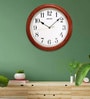 Wooden Round Wall Clock With Visible Grains QXA153B