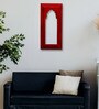 Mdf Wall Hanging Carving Frame in Red