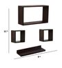 MDF Wood Wall Shelf in  Brown Colour 