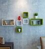 MDF Wood Wall Shelf in Multicolour