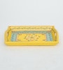 MDF Yellow Serving Tray Set-Hand-Painted For Kitchen/Table & Home (Set Of 3 Trays)