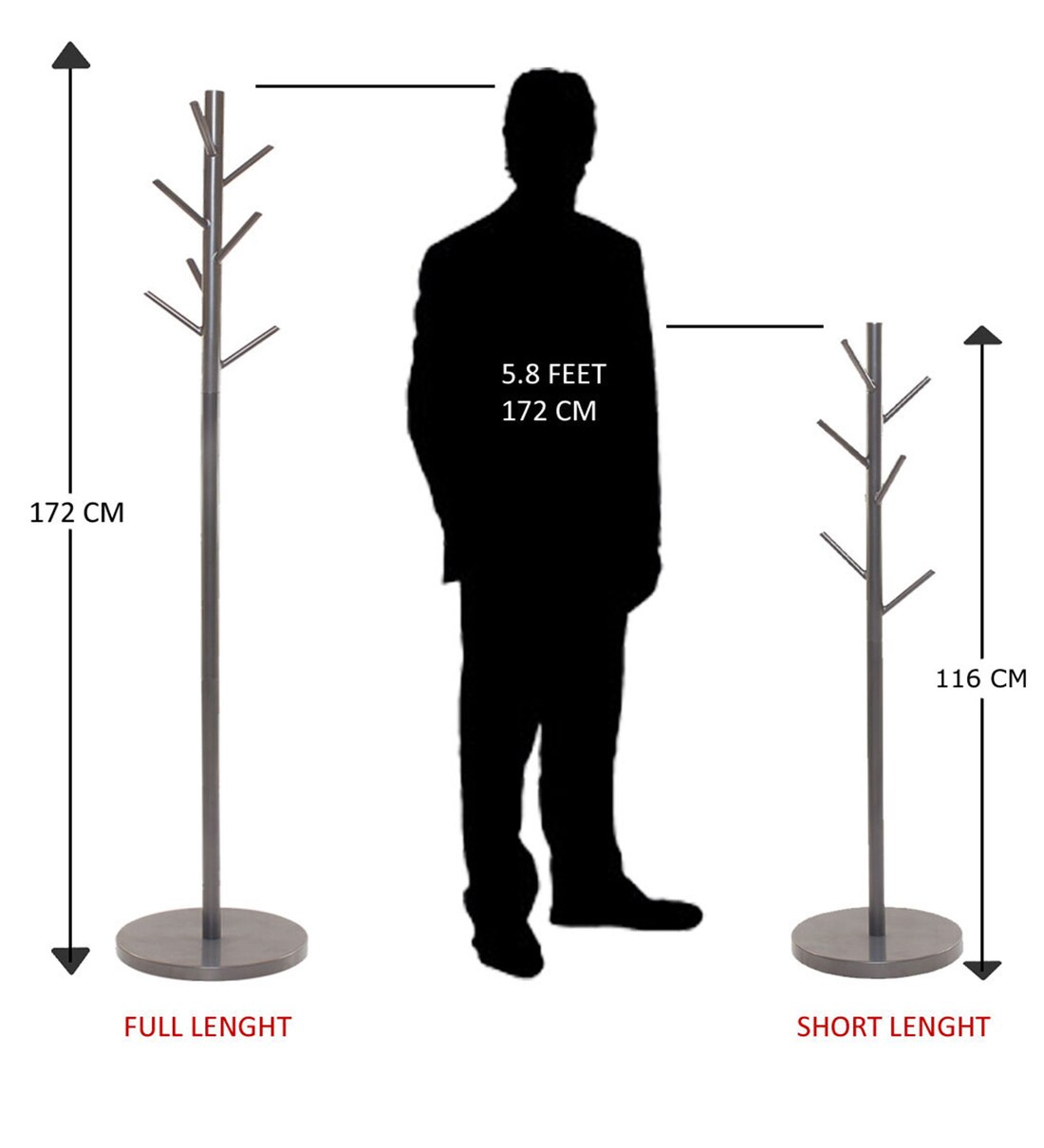 Buy Steel Coat Stand In Grey By Meded Online Coat Stands Coat