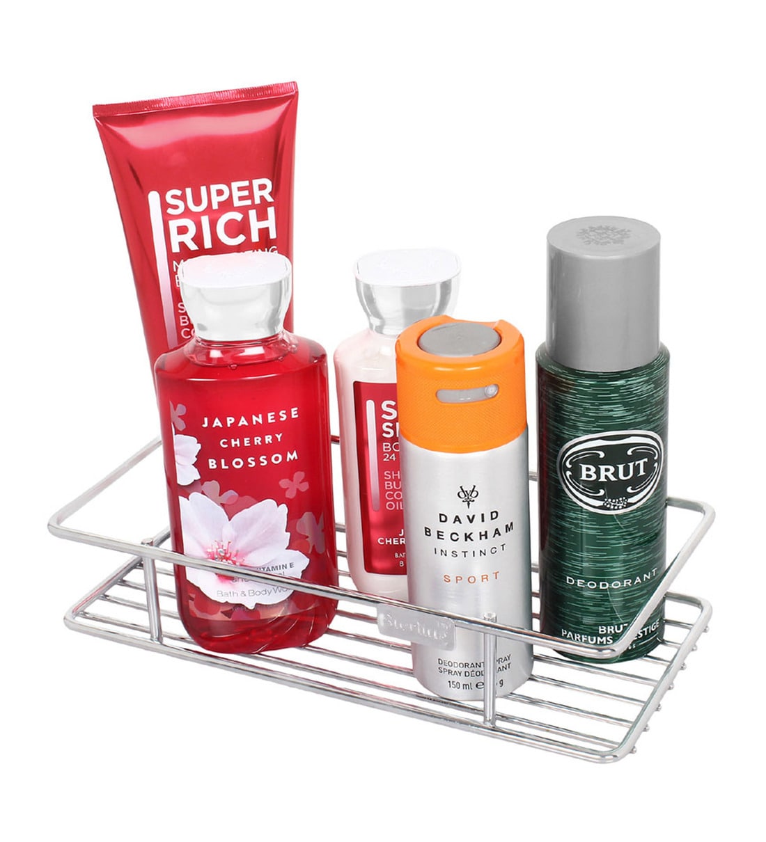 Buy Stainless Steel Bathroom Shelf In Silver (L 10.3, W 5, H 2